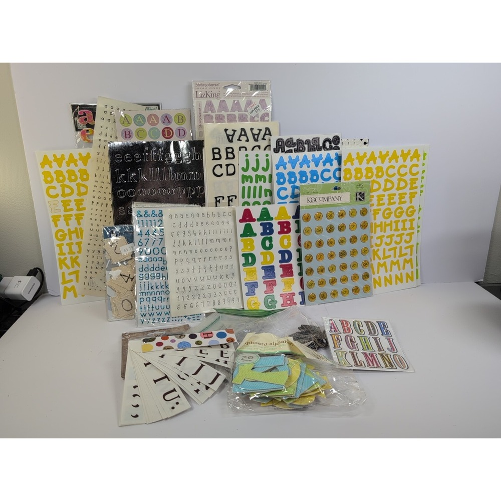 Lot of Letter &‎ Number stickers scrapbooking, crafting, activities